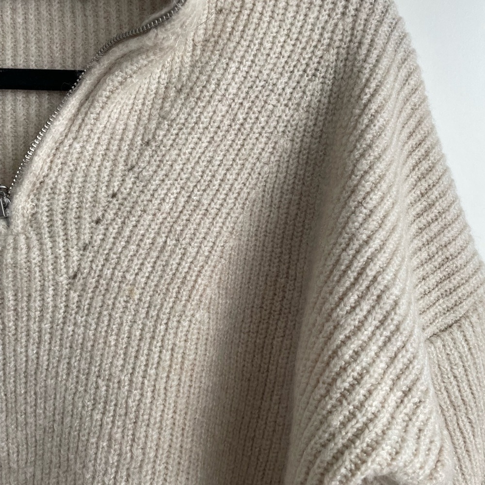 Cream Ribbed Sweater - Picture 3 of 4